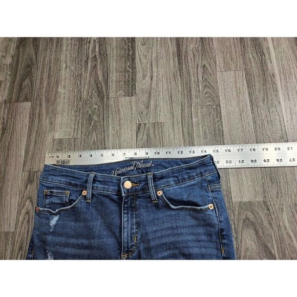 (3/$35) Universal Thread Size 6/28 R Mid Rise Skinny Distressed Denim Blue Jeans - Picture 8 of 12
